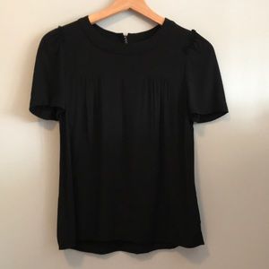 Black J.crew top with shoulder detail